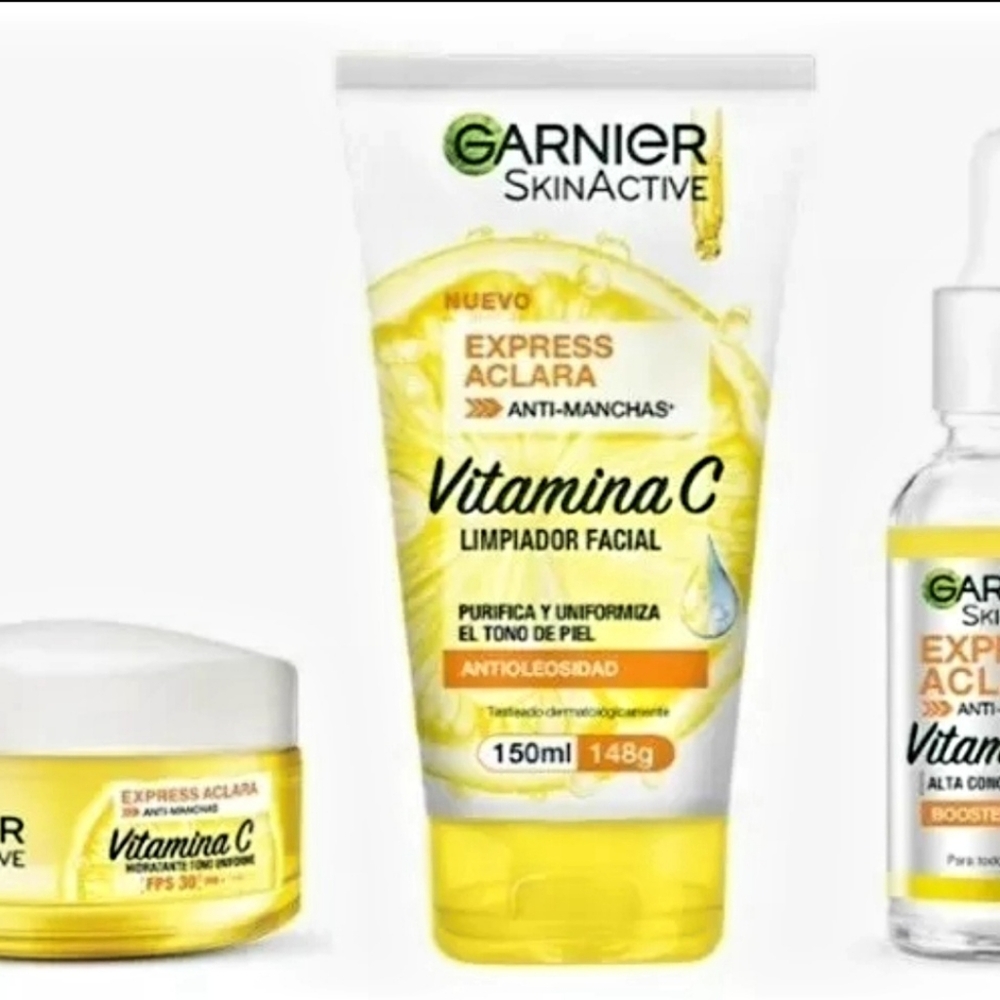 Kit Garnier Express Aclara Serum +crema +gel Con Vitamina C Tipo de piel Normal - Picture 6 of 8